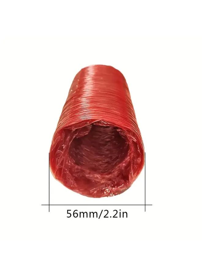 346 46 Inch Long 56mm Diameter Red Cellulose Sausage Casing for Smoking and Roasting - Image 3